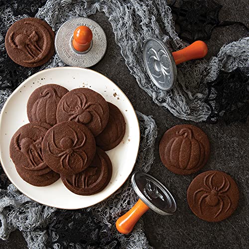 Nordic Ware 1260 Spooky Cast Cookie Stamps, 3-inch rounds, Silver - Image 2