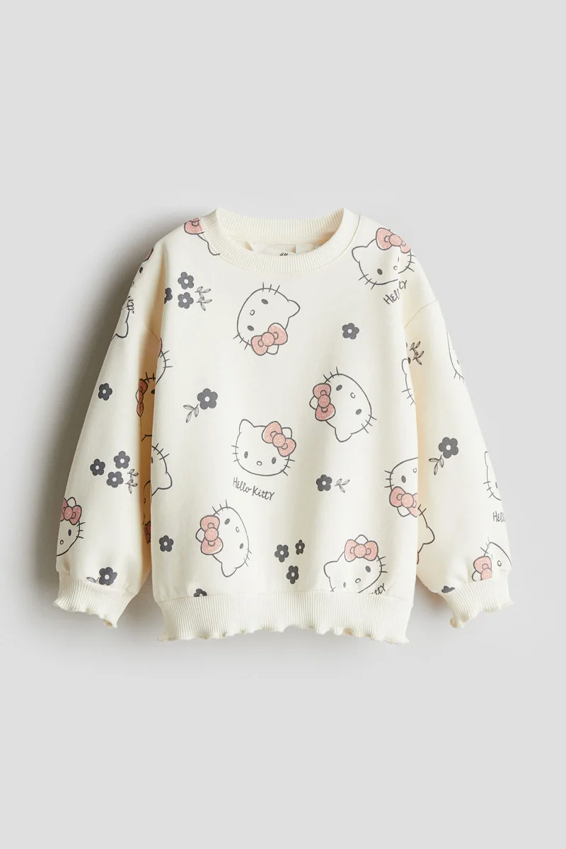 اتش اند ام سويت شيرت مزيّنة بطبعة