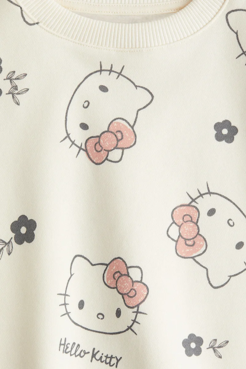 اتش اند ام سويت شيرت مزيّنة بطبعة