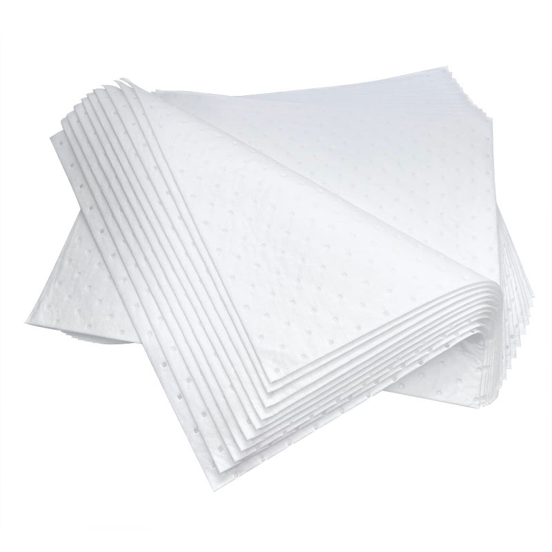 Yuxitia Heavyweight Oil Absorbing PadsWhite Absorbing Heavy Weight OilOnly Absorbent Mat Pad 20 Pads15 x 20