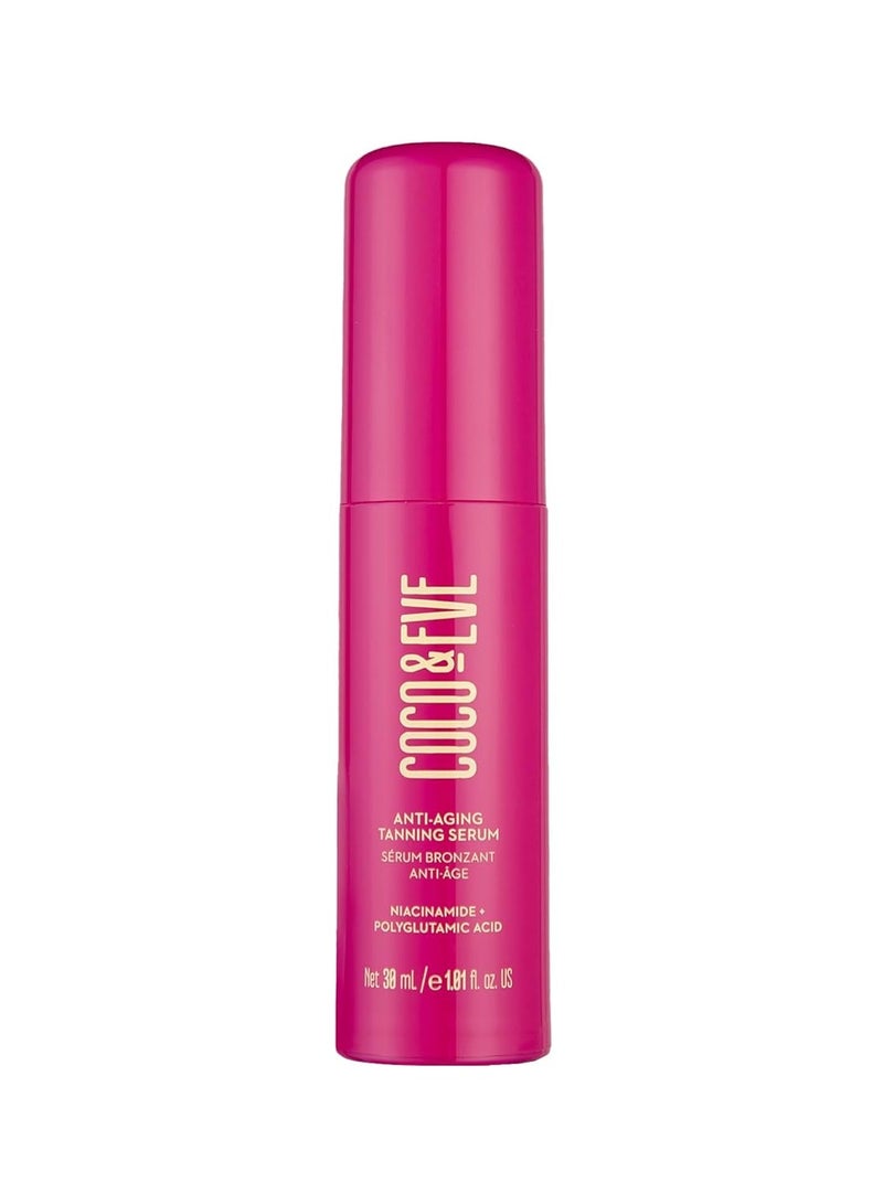 COCO & EVE Coco & Eve Anti-Aging Tanning Serum - Face tanner with Skincare Actives for Gradual, Hydrating Glow. Natural Self Tanning Bronzer, with Niacinamide & Antioxidants for Healthy Glowing Skin (1.01 Fl Oz)  - Image 1