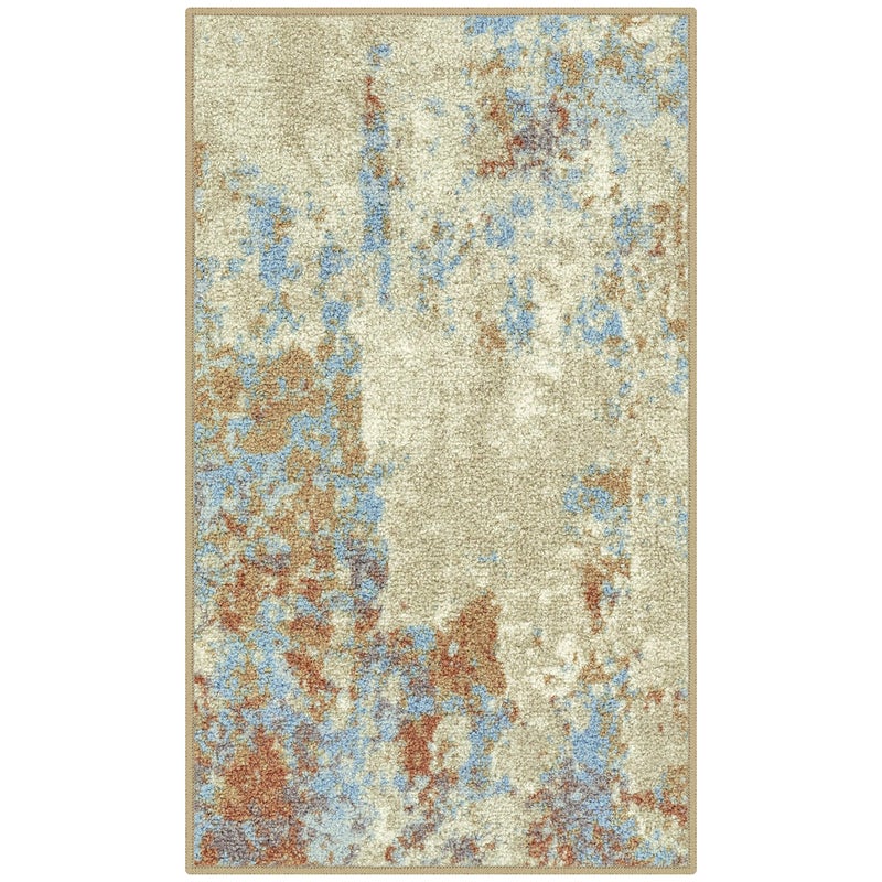 Maples Rugs Horizon Modern Abstract Area Rug - Made in USA - Washable, Non Slip Indoor Carpet for Entryway, Foyer, Kitchen, and Bathroom, 1'8 x 2'10, Desert Sand - Image 1