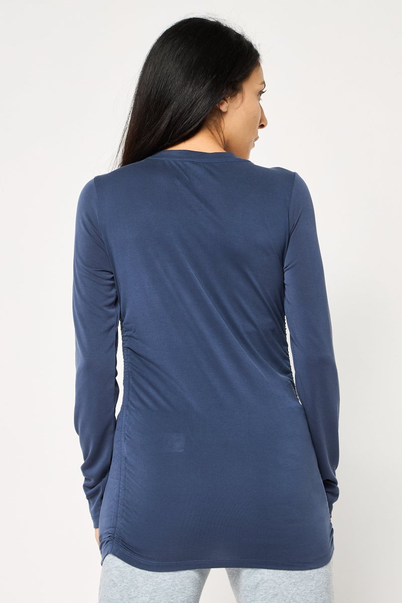 DKNY Sport Women Sportswear Fit Long Sleeve Outdoor T-Shirt, Blue - Image 4