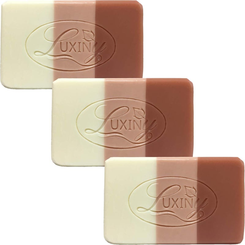Grapefruit  Ylang Ylang Handmade Soap Bar for Bath and Body is Palm Oil Free Vegan Natural Castile Soap with Essential Oil  Rose Clay Exfoliator Gentle on Sensitive Skin 3 Pack