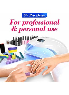OVLUX UV LED Nail Lamp 180W, Professional Nail Dryer Machine, Best Gel UV LED Nail Lamp for Fingernail & Toenail Gel Based Polishes – Nail Curing Light with 57 pcs LEDs, 4 Timer Settings  - Image 5