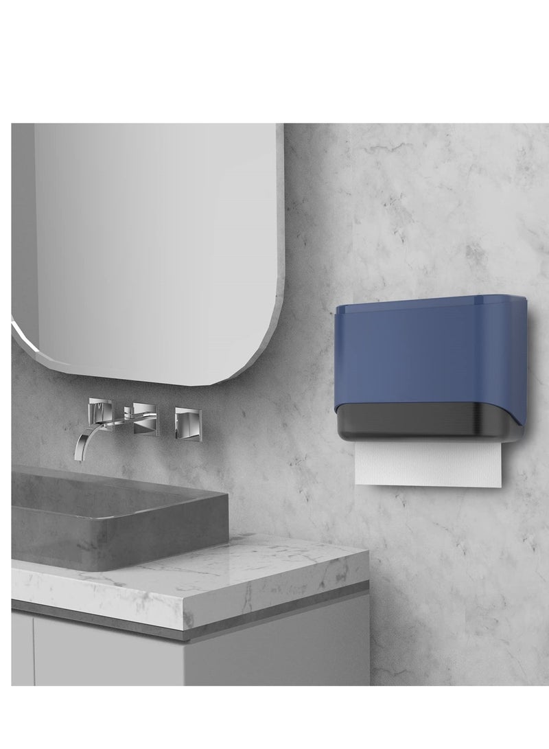 SYOSI Tissue Dispenser Wall-mounted Bathroom Tissue Dispenser Tissue Box Holder No Drilling Waterproof Multifold Commercial Tissue Holder for Home Kitchen Office Bathroom Toilet - Image 2