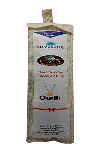 suvasane Suvasane Agarbatti Oudh Fragrance 90 Sticks per Pack Brown Masala Flora Sticks in Jute Bag  - Image 1