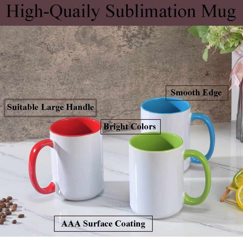 ABBSH Sublimation Mugs, 15oz, 6 Assorted Colors 12Pack - Image 3