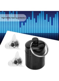 klarako Ear Plugs Noise Reduction, High Fidelity 27dB Anti-Noise Earplugs Concert Music Festival Hearing Protection(Ear Plugs +Box) (Black)  - Image 4