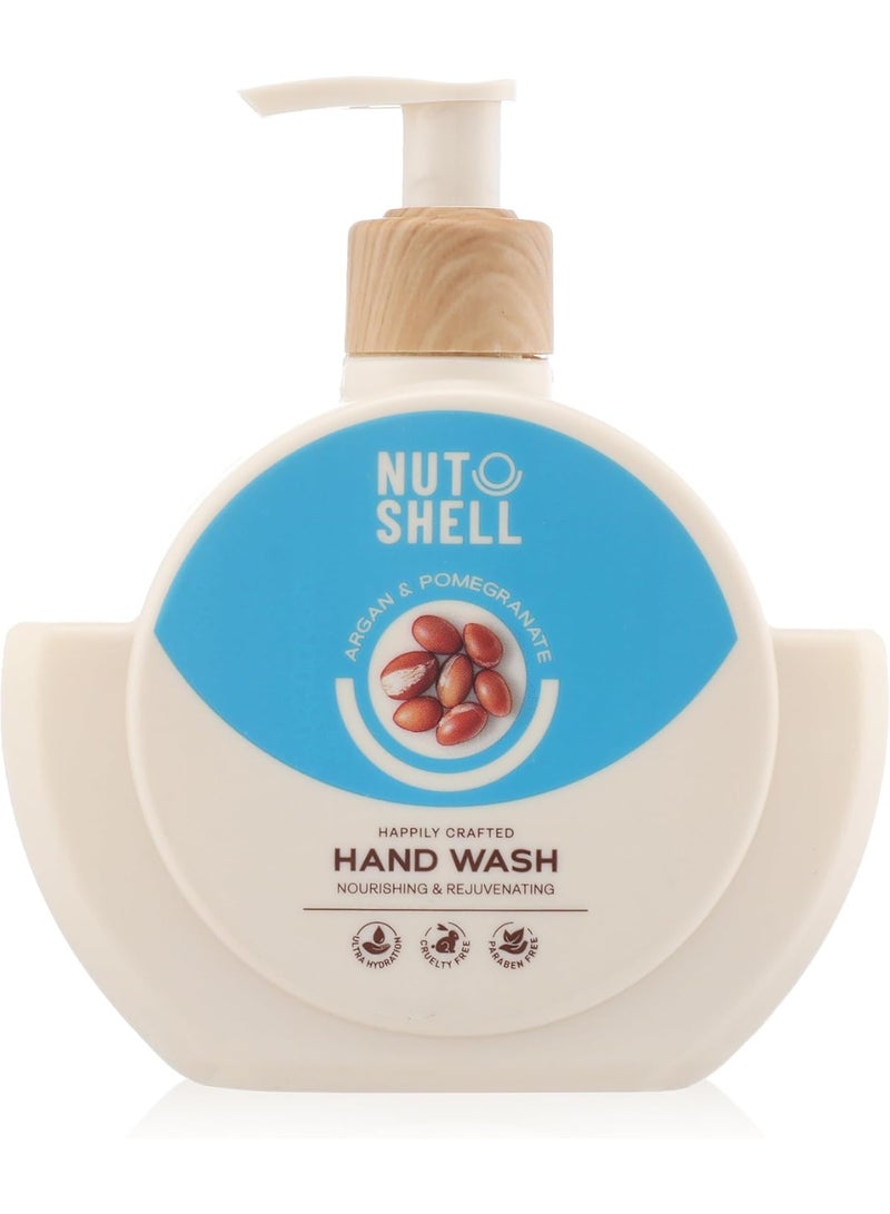 NUTSHELL Hand Wash With Argan & Pomegranate 375ml - Image 1