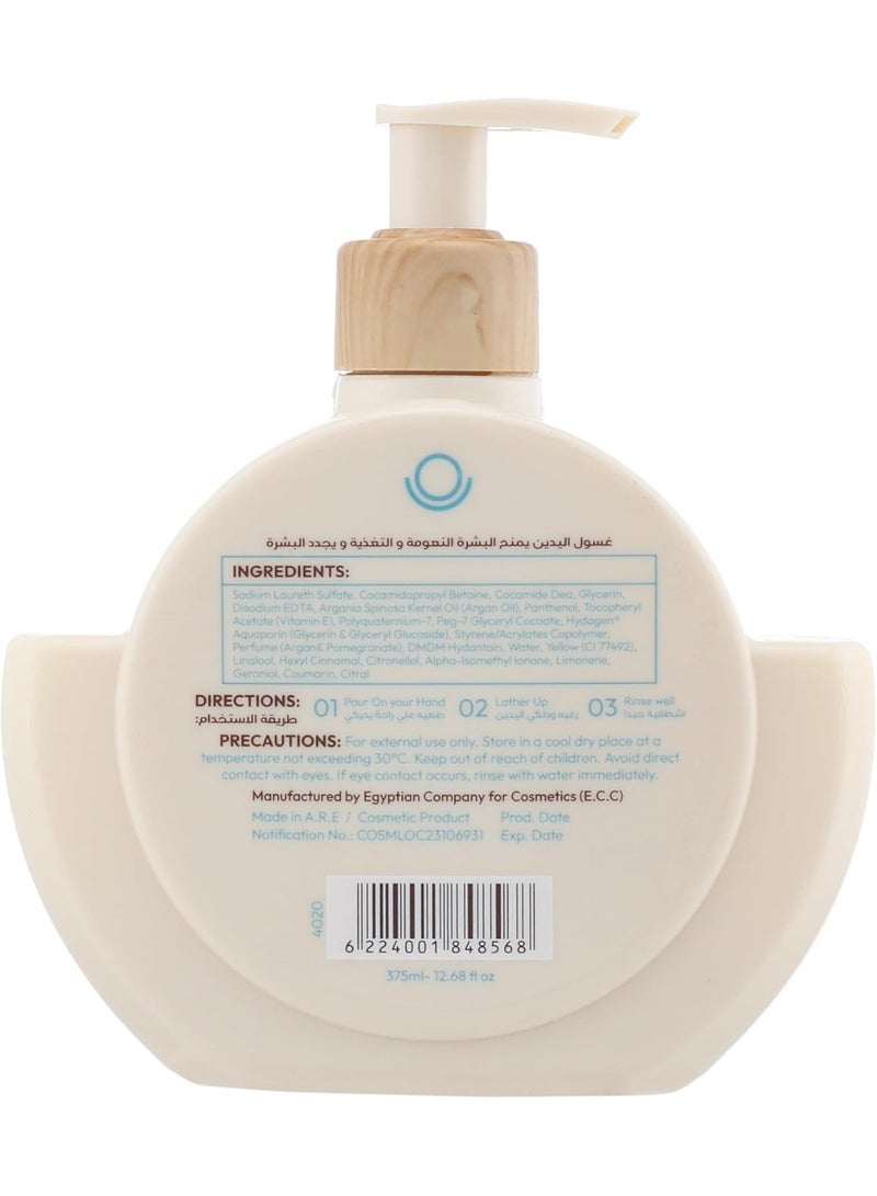 NUTSHELL Hand Wash With Argan & Pomegranate 375ml - Image 3