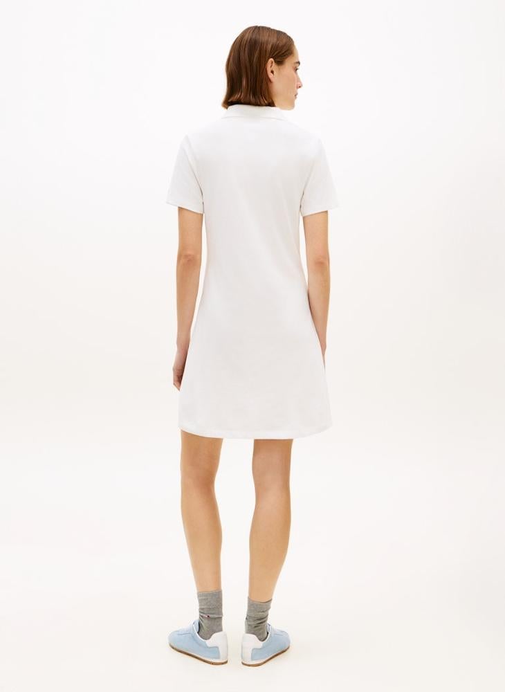 TOMMY HILFIGER 1985 Logo Embroidery Mini Polo Dress - Image 2