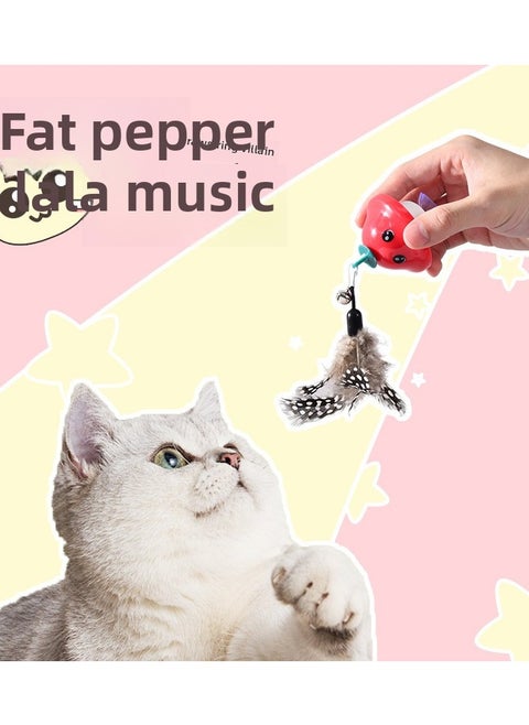 Hot - selling Hit! Retractable Cat Teaser with Replaceable Feather Heads - A Must - have for Cats' Self - entertainment and Boredom - relief