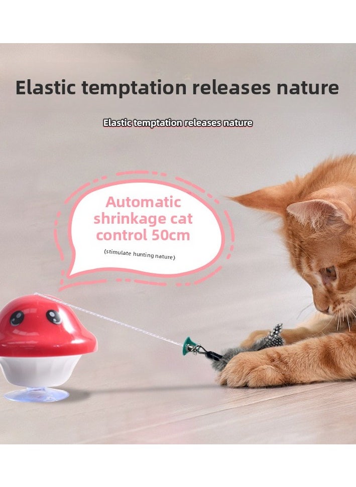 Hot - selling Hit! Retractable Cat Teaser with Replaceable Feather Heads - A Must - have for Cats' Self - entertainment and Boredom - relief