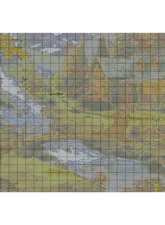 NIBEMINENT Cottage House Pattern DIY 5D Cross Stitch Kit Multicolour - Image 4