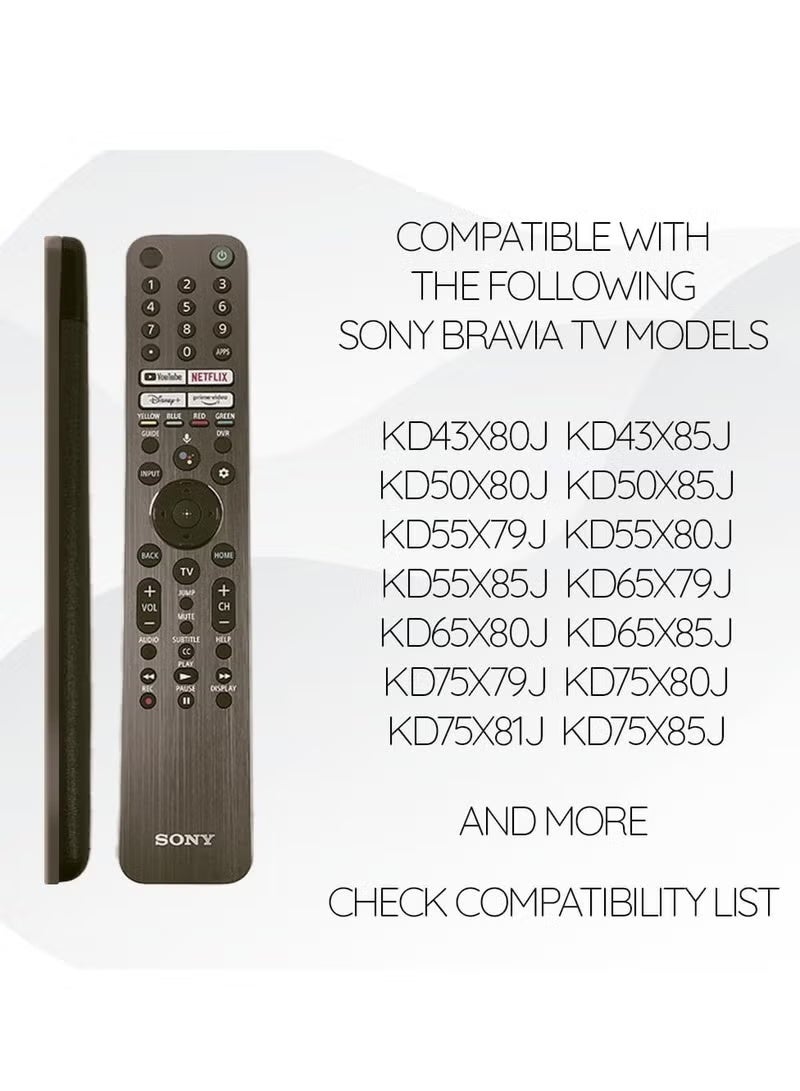 RMF-TX621U Voice Remote Control with Backlit Buttons fit for Sony Bravia Google Smart TV - Image 2