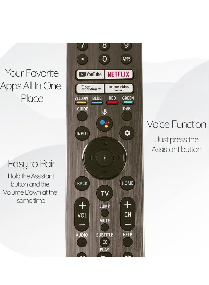 RMF-TX621U Voice Remote Control with Backlit Buttons fit for Sony Bravia Google Smart TV - Image 3