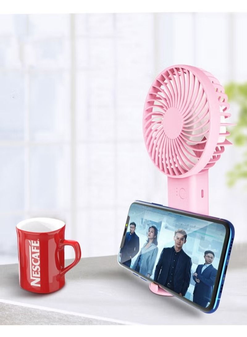 Portable Electric Hand Held Fan Mini Handheld Personal Fan Rechargeable Battery with 3 Speeds Super Quiet Operation 16 Hours of Use Perfect for Airplane Travel - Image 3
