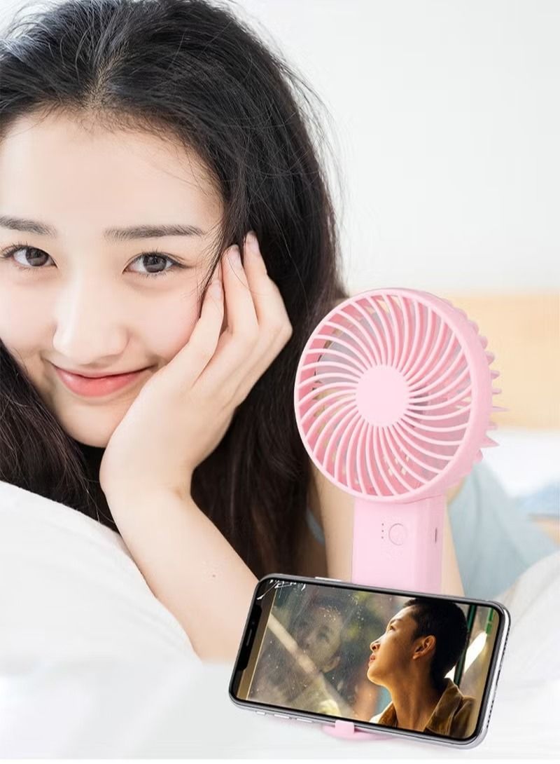 Portable Electric Hand Held Fan Mini Handheld Personal Fan Rechargeable Battery with 3 Speeds Super Quiet Operation 16 Hours of Use Perfect for Airplane Travel - Image 4