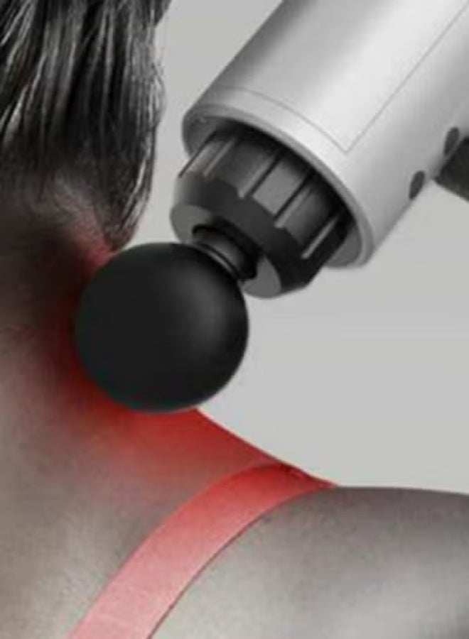 Deep Tissue Electric Muscle Massage Gun for Pain Relief and Recovery | 6 Adjustable Speeds for Customized Percussion Therapy | 4 Interchangeable Massage Heads | Quiet Motor Design | Portable & Rechargeable | Ideal for Athletes, Fitness, and Everyday Muscle Relaxation – Black - Image 2
