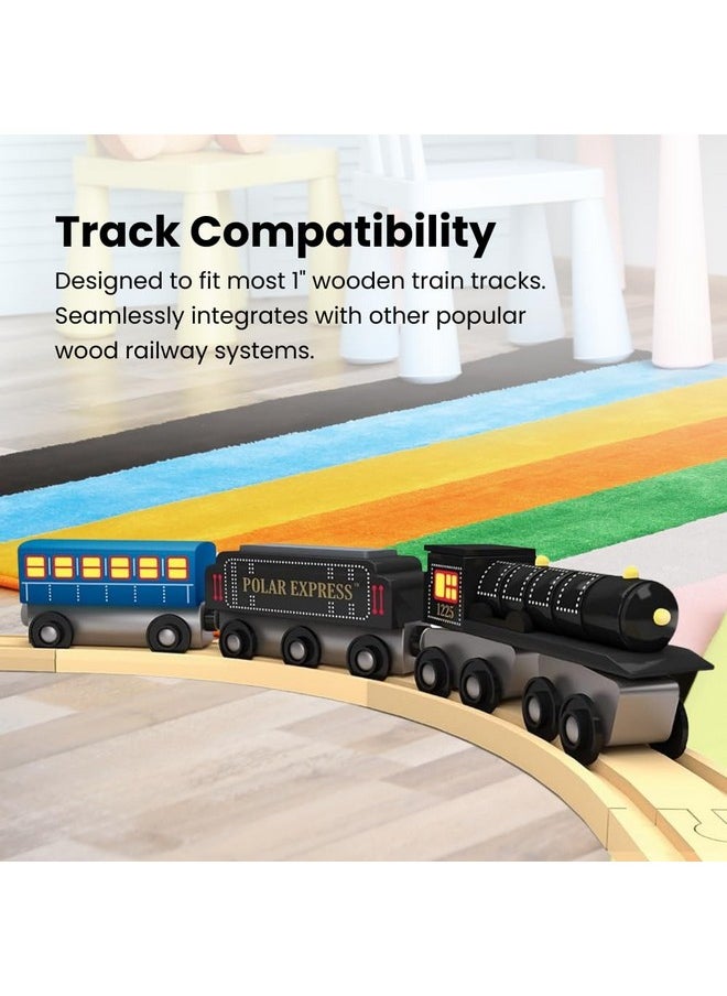 MasterPieces Masterpieces - The Polar Express Train, 3 Piece Set, Officially Licensed Collector’s Edition Toy, Wooden Magnetic Engine and Cars, Kids Toddlers Boys and Girls, Ages 3+  - Image 5