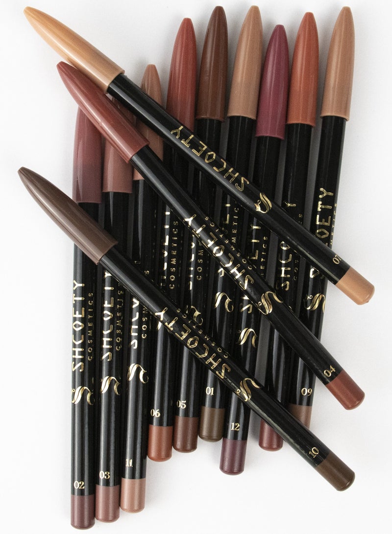 SHCOETY Waterproof Lip Liner & Lipstick Pencil Set - Image 2