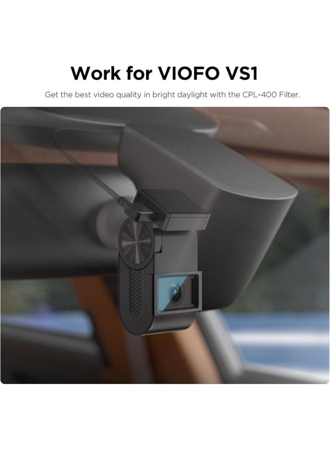 Viofo CPL‑400 Filter for VS1 Dash Cam – Anti-Glare Circular Polarizing Lens, Reflection Reduction & Video Quality Enhancement - Image 2