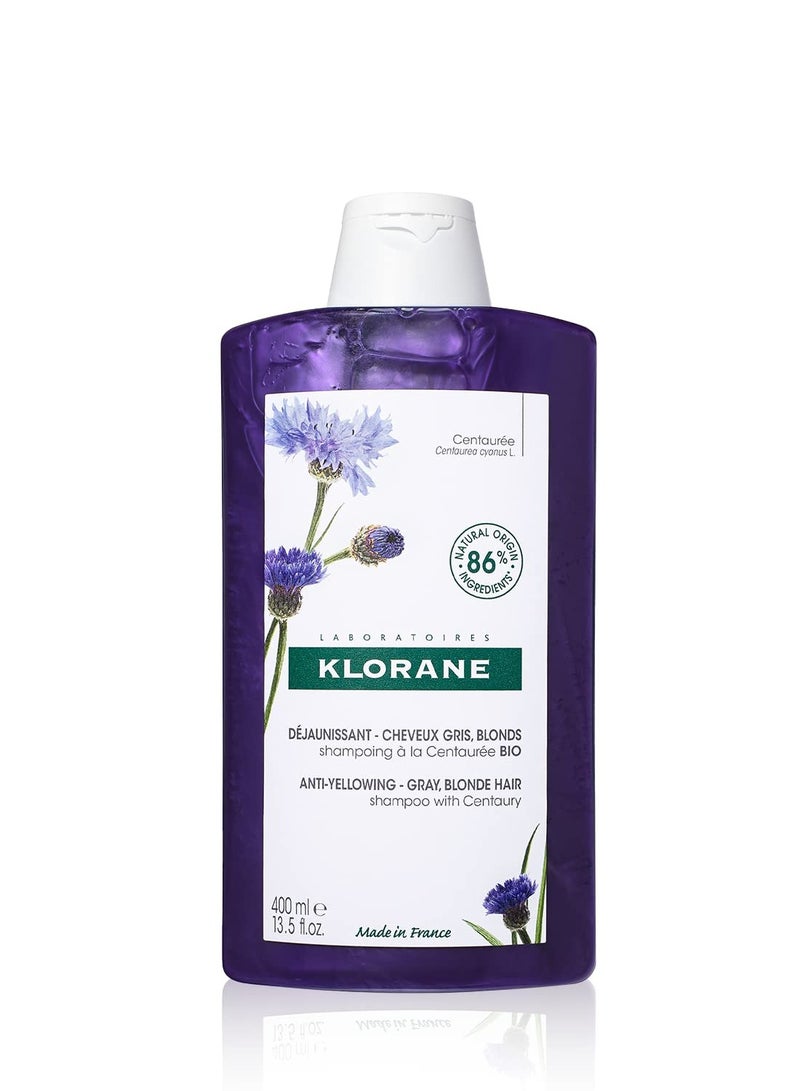 Klorane Klorane Plant-Based Purple Shampoo with Centaury, Brightens Blonde, Platinum, Silver, Gray or White Hair, Neutralizes Unwanted Yellow and Copper Tones, Paraben, Silicone and Sulfate Free - Image 1