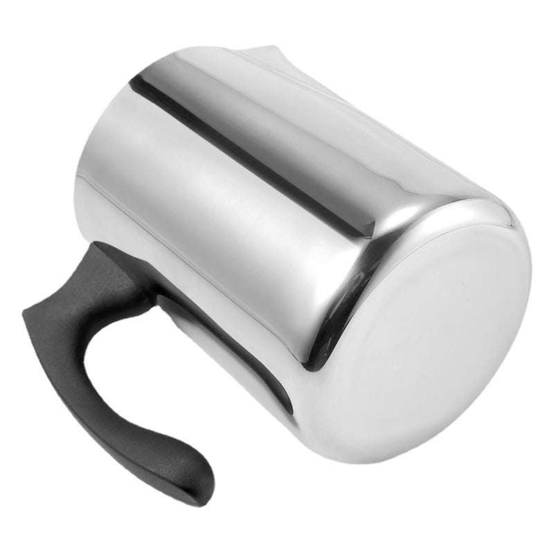 e-commerce plastic black handle coffee flower cylinder milk cup stainless steel flower cup wax melting wax cup - Image 1