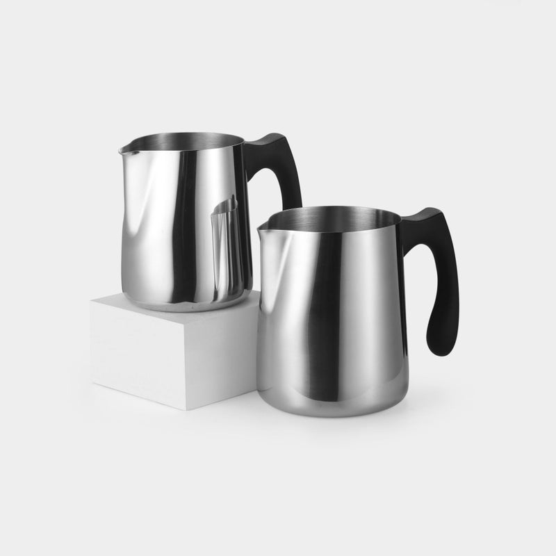 e-commerce plastic black handle coffee flower cylinder milk cup stainless steel flower cup wax melting wax cup - Image 2