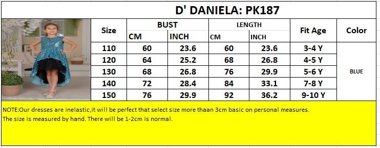 D'Daniela D' Daniela - Cyra Blue Sparkle Dress with Bow - Image 2