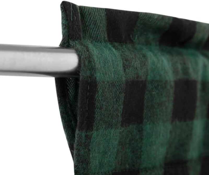 WOSIBO 2 Pack Buffalo Check Plaid Cotton Window Valances Blue and White Farmhouse Design Window Treatment Lined Decor Curtains Rod Pocket Valances for Kitchen/Living Room 16" x 56" (Blue and White) - Image 5