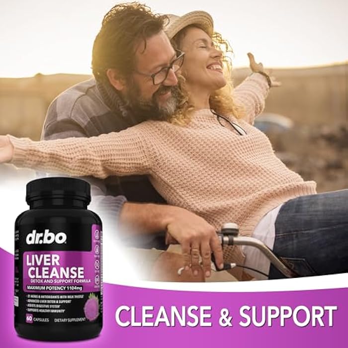 dr.bo Liver Cleanse Detox Support Supplement - Complete Health Repair Pills with Artichoke, Berberine, Turmeric Herbs - Aid Gallbladder Care Formula Capsules & Natural Milk Thistle Dandelion Supplements - Image 5