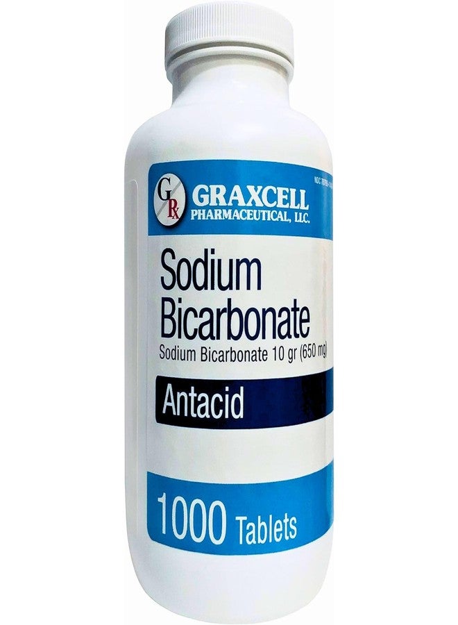 Graxcell Sodium Bicarbonate Tablets |USP 650mg (10 Grains) |Relief of Acid Indigestion, Heartburn, Sour Stomach & Upset Stomach | Kidney Health | 1000 Count - Image 1