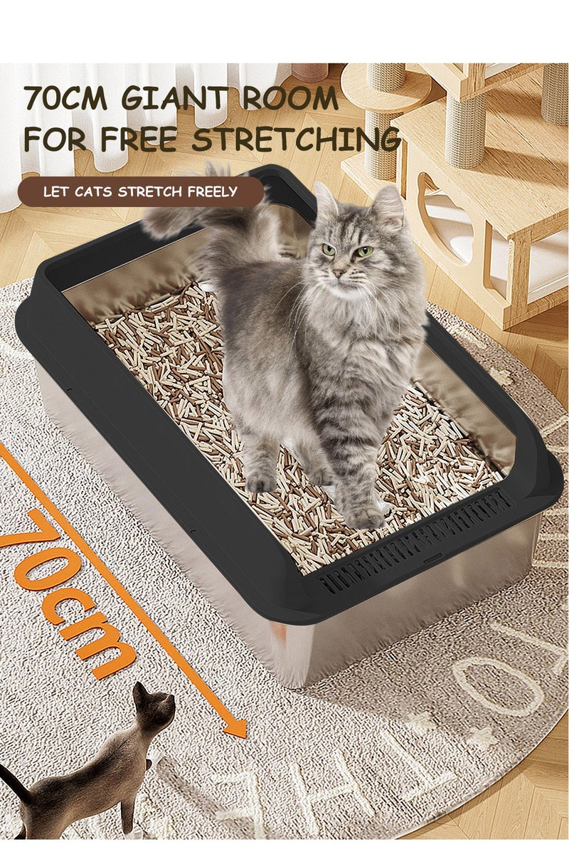 كيدل كبيرة من الفولاذ المقاوم للصدأ القط القمامة مربع ، وسهلة التنظيف ، ومناسبة كبيرة ومتعددة القط القمامة مربع القط القمامة صينية - Image 2