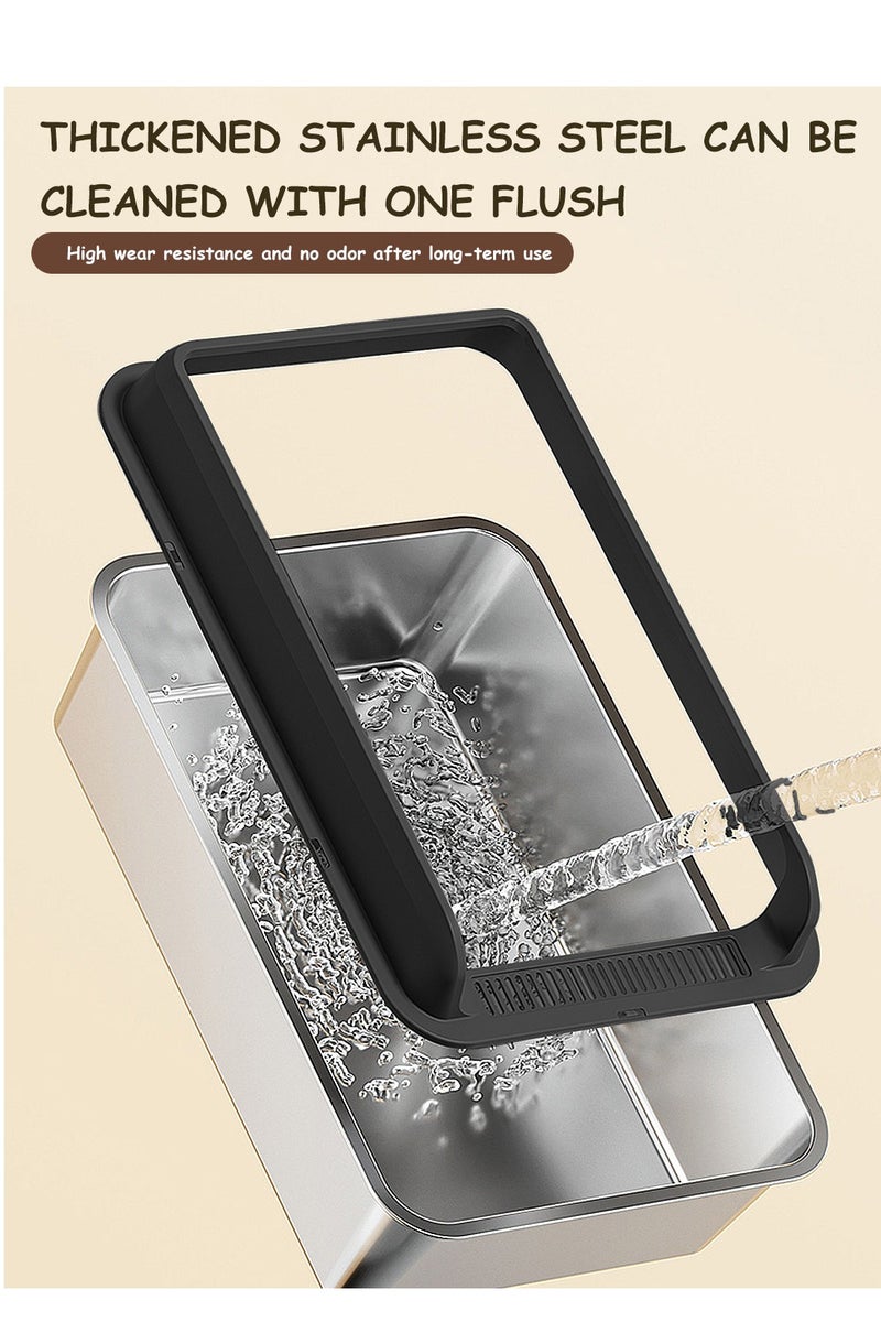 كيدل كبيرة من الفولاذ المقاوم للصدأ القط القمامة مربع ، وسهلة التنظيف ، ومناسبة كبيرة ومتعددة القط القمامة مربع القط القمامة صينية - Image 3