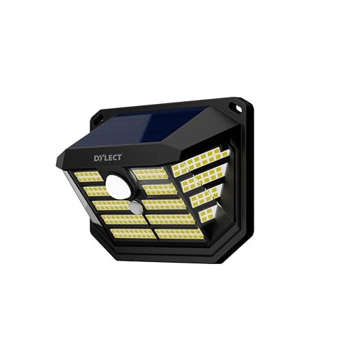 Dylect® Eco Motion Sensor Solar Wall Light for Shop Entrance, Garden, Gate, Parking, Terrace, Front & Side Illumination, 3 in 1 Modes, IP64 Waterproof, Upto 10 Hr Runtime (Ultra Bright LED Cool White) - Image 1