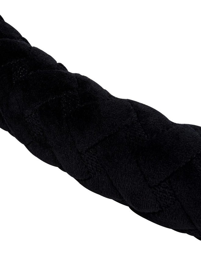 Flying Banner car Steering Wheel Cover Gel Massage Velvet Cool Warm Universal Size 15 inches SUV Truck Anti Slip Odorless Summer Winter (Black, Velvet Massage) - Image 3