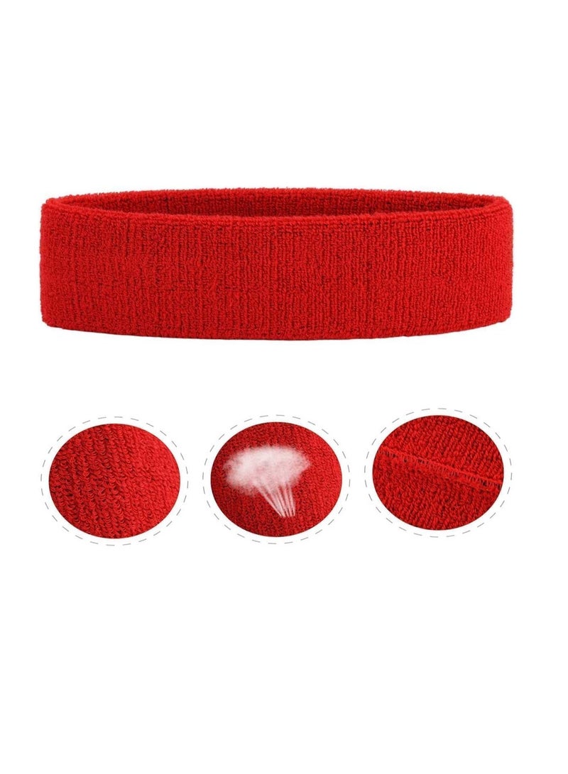Generic Egy Wolf Sweat Absorbent Sports Headband, Red  - Image 2