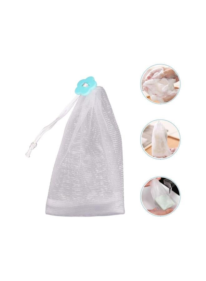 klarako 12pcs Large Soap Bags Drawstring Soap Pouch Soap Net Foaming Exfoliating Container for Bath Body & Wash Face  - Image 3