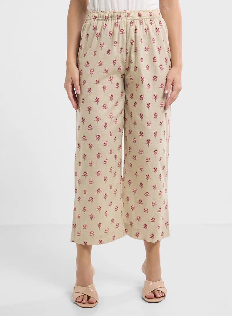 Biba Printed Kurta & Palazzo Set