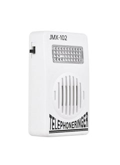 Loud Telephone Ringer 70db Amplifier Ringing Help Strobe Light Bell with Flash Light Suitable for Landline Phone 6P2C Connector Type Wall-mounted Battery-free