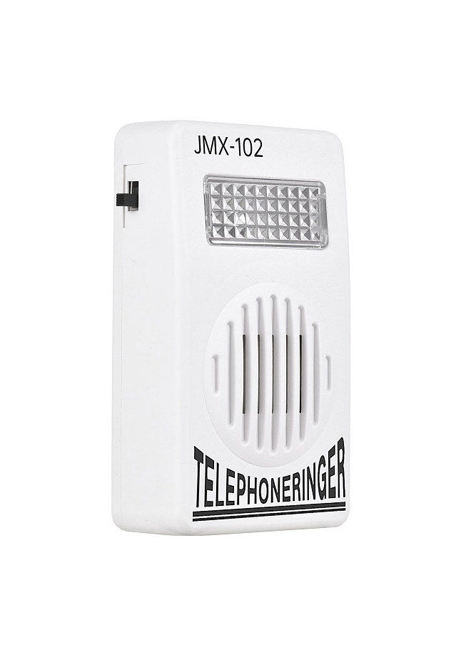 Generic - Loud Telephone Ringer 70db Amplifier Ringing Help Strobe Light Bell with Flash Light Suitable for Landline Phone 6P2C Connector Type Wall-mounted Battery-free - Image 1