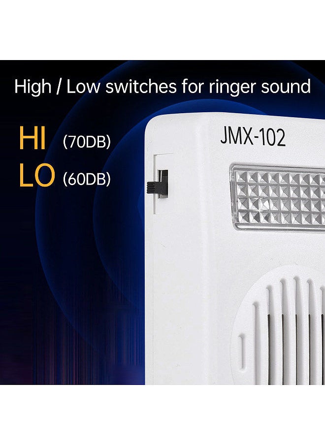 Generic - Loud Telephone Ringer 70db Amplifier Ringing Help Strobe Light Bell with Flash Light Suitable for Landline Phone 6P2C Connector Type Wall-mounted Battery-free - Image 1