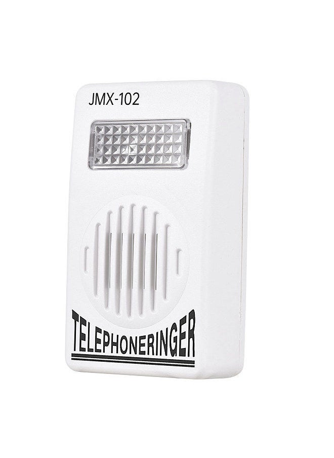 Generic - Loud Telephone Ringer 70db Amplifier Ringing Help Strobe Light Bell with Flash Light Suitable for Landline Phone 6P2C Connector Type Wall-mounted Battery-free - Image 1