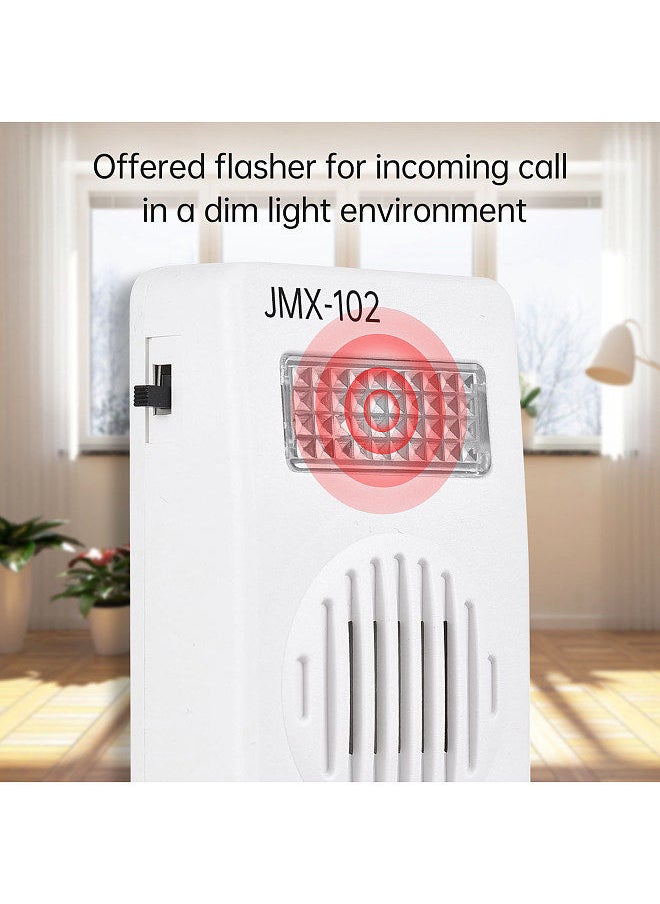 Generic - Loud Telephone Ringer 70db Amplifier Ringing Help Strobe Light Bell with Flash Light Suitable for Landline Phone 6P2C Connector Type Wall-mounted Battery-free - Image 1