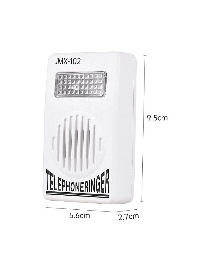 Generic - Loud Telephone Ringer 70db Amplifier Ringing Help Strobe Light Bell with Flash Light Suitable for Landline Phone 6P2C Connector Type Wall-mounted Battery-free - Image 1