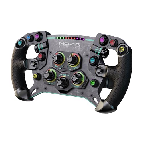 MOZA GS V2P Racing Steering Wheel for PC, 300mm GT driving Wheel sim racing gaming car Wheel, All-aluminum Quick Release, 8-color RPM LED Light - Image 2