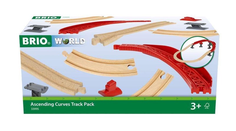 BRIO Ascending Curves Track Pack  Expertly Crafted Railway Expansion  FSCCertified Beech Wood  Enhances Motor Skills  Perfect for Kids Aged 3 - Image 3