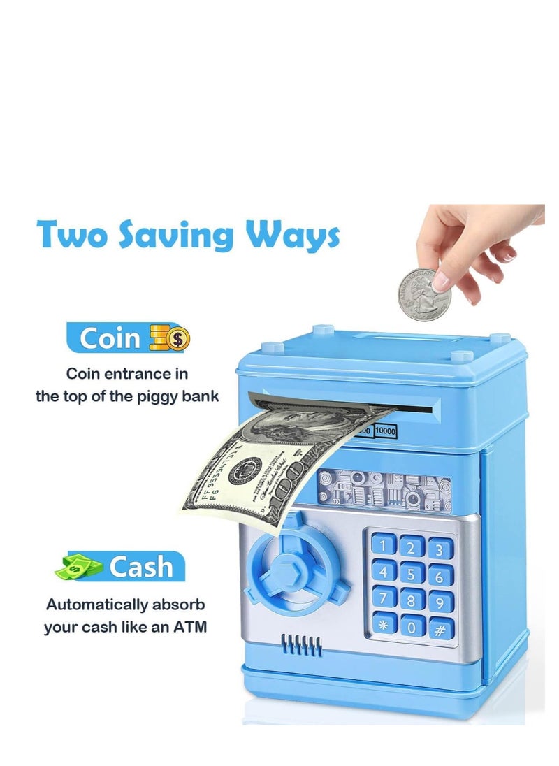 Electronic Piggy Bank for Kids with Passcode Lock, Mini ATM Safe Box for Paper Money and Coins, Auto Scroll Bank, Fun and Perfect for Encouraging Kids to Save (Blue) - pzsku/Z49874B2BB2FC6801EC8EZ/45/_/1736334441/0deb42a1-216c-4685-a84b-281f166391a1